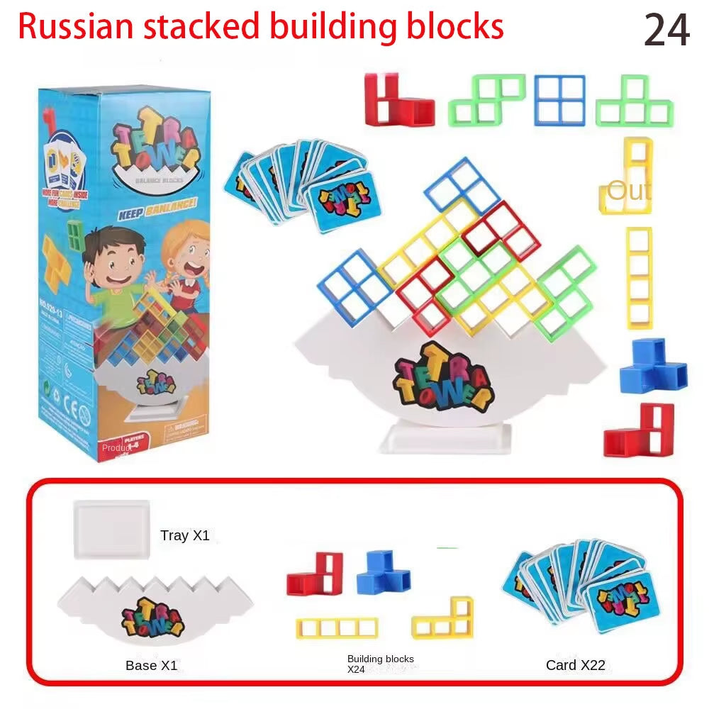 New 3D Tetris Tower Balancing Stacking Toys, Board Games for Kids,Puzzle Board Assembly Brick Educational, Parties, Travel Toys